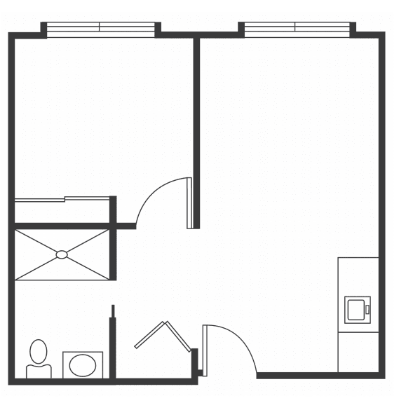 One Bedroom floor plan