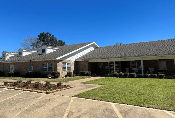 Pine Lodge building and landscape